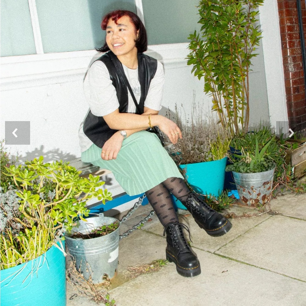 Dr. Martens Sinclair Milled Nappa Leather Platform Boots - Picture 6 of 13